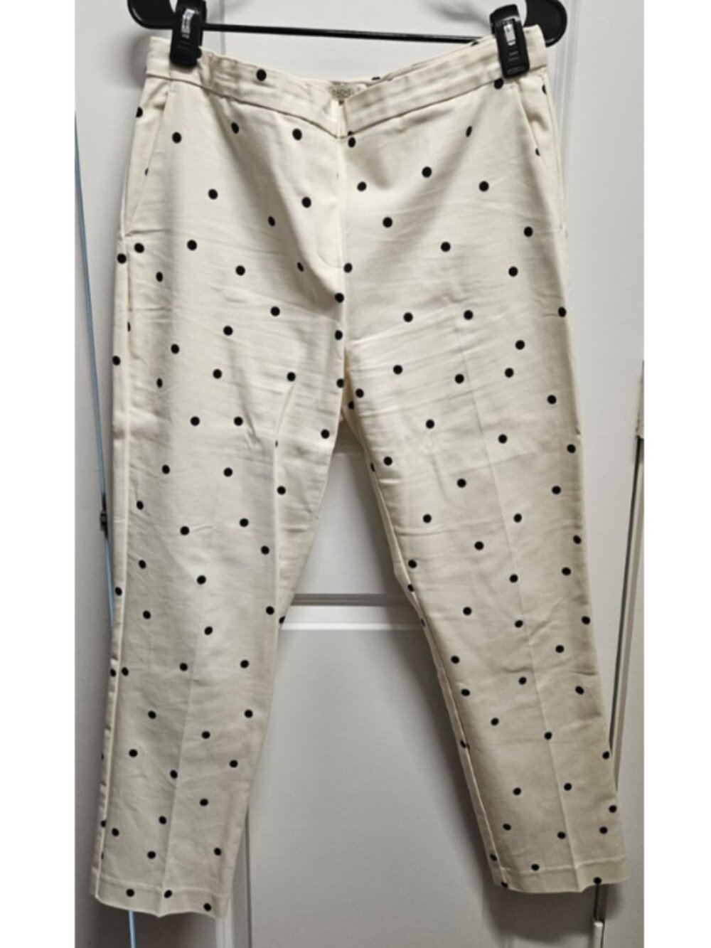 Rachel Zoe Cream & Black Polka Dot Trousers
